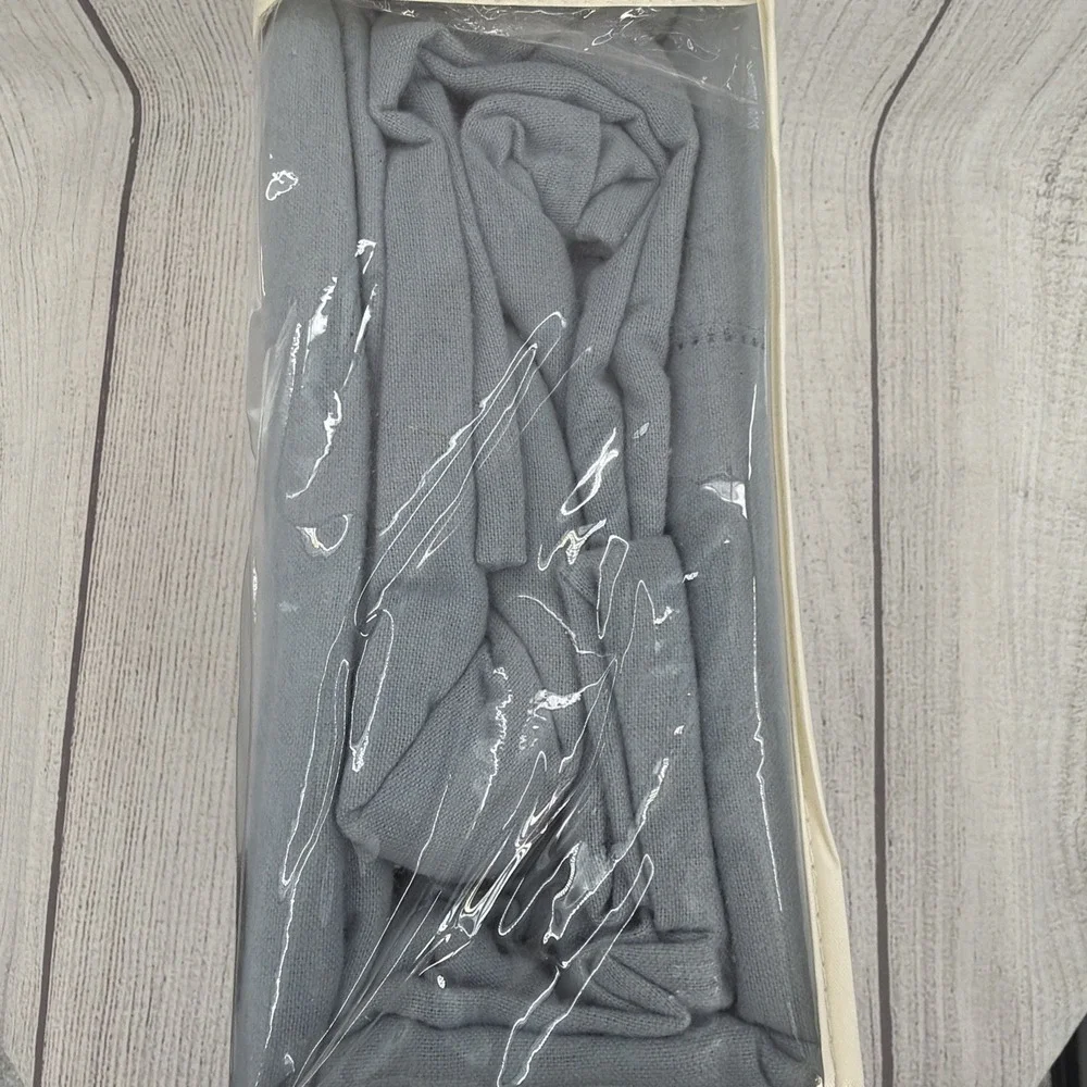 Pointehaven Sheet Set TWIN Dusty Blue 100% Cotton Brushed Flannel Soft Solid